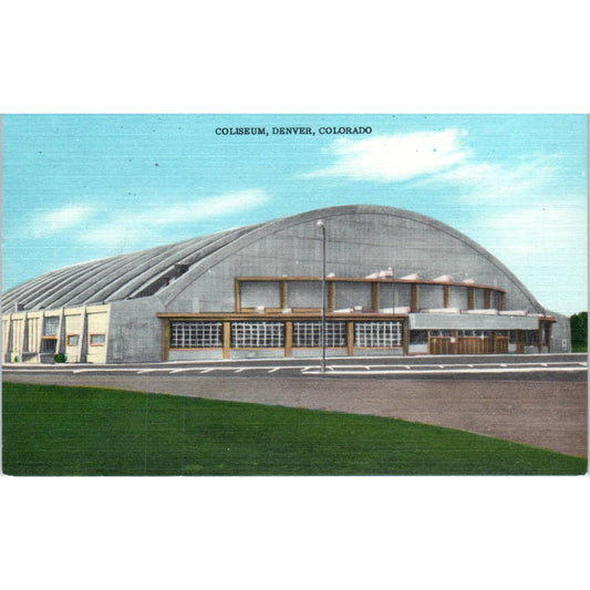 Denver Coliseum Linen Denver Colorado Original Postcard TK1-28