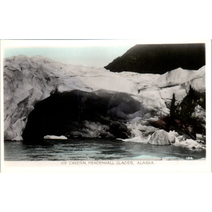Ice Cavern Mendenhall Glacier RPPC Alaska Original Postcard P2-6
