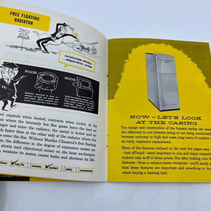 1950s Mueller Climatrol Air Heating Equipment Advertising Booklet Brochure TH8