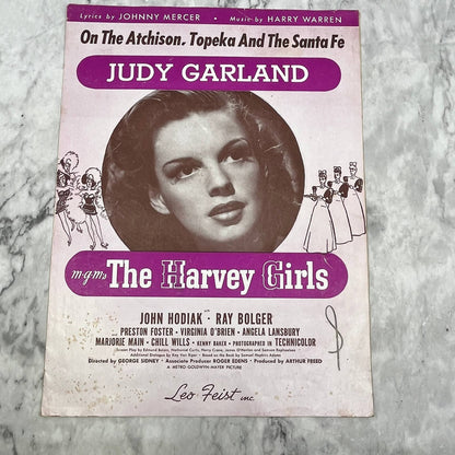 Judy Garland On the Atchison, Topeka and the Santa Fe 1945 Sheet Music TK2-SM4