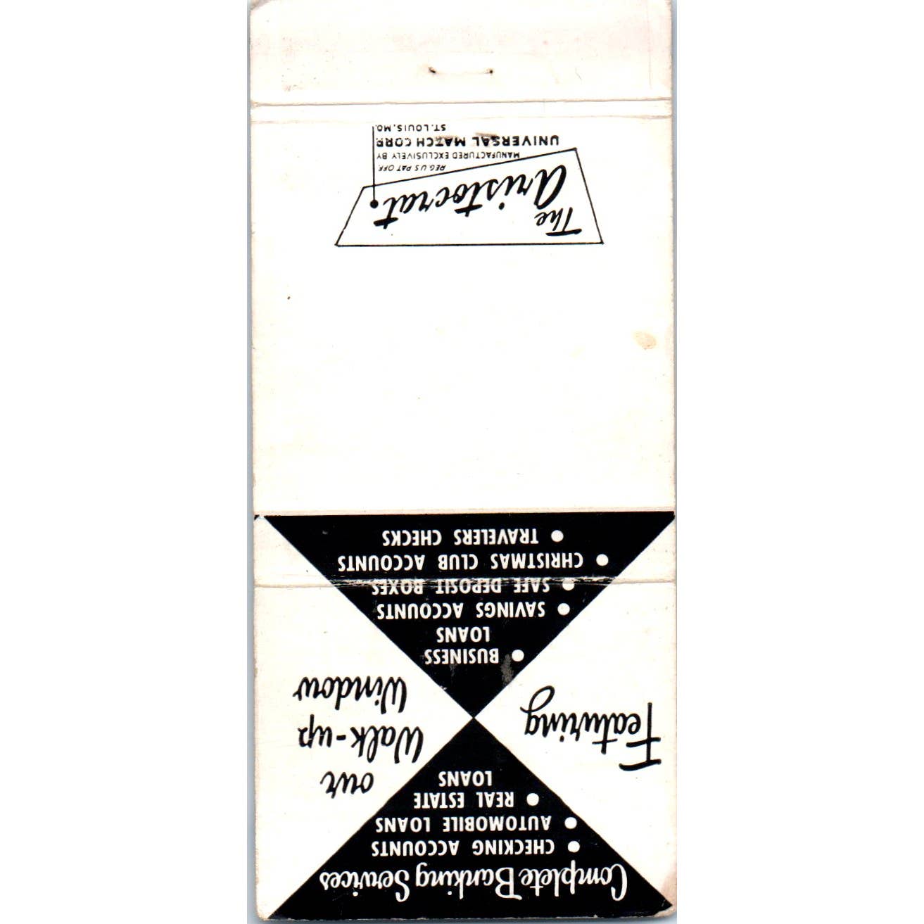 Hightstown Trust Co Hightstown NJ Advertising Matchbook Cover SA1-M7