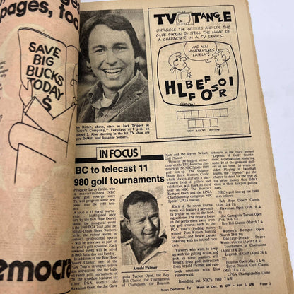 1979 Dec 30 Bellville IL News-Democrat TV Listings Magazine Three's Company TG6