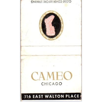 Cameo Restaurant Chicago Advertising Matchbook Cover SA9-M5