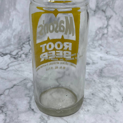 Vtg 1970s Stretched Mason's Root Beer Chicago Glass Soda Pop Bottle 19.5"