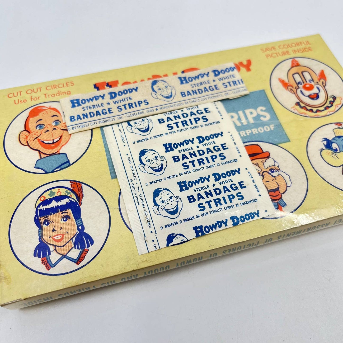 1950s Howdy Doody Bandage Strips With Box and Picture NEW UNOPENED SEALED TE5