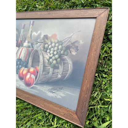 Antique Vintage H Hadland Chromolithograph Print Wall Art Framed