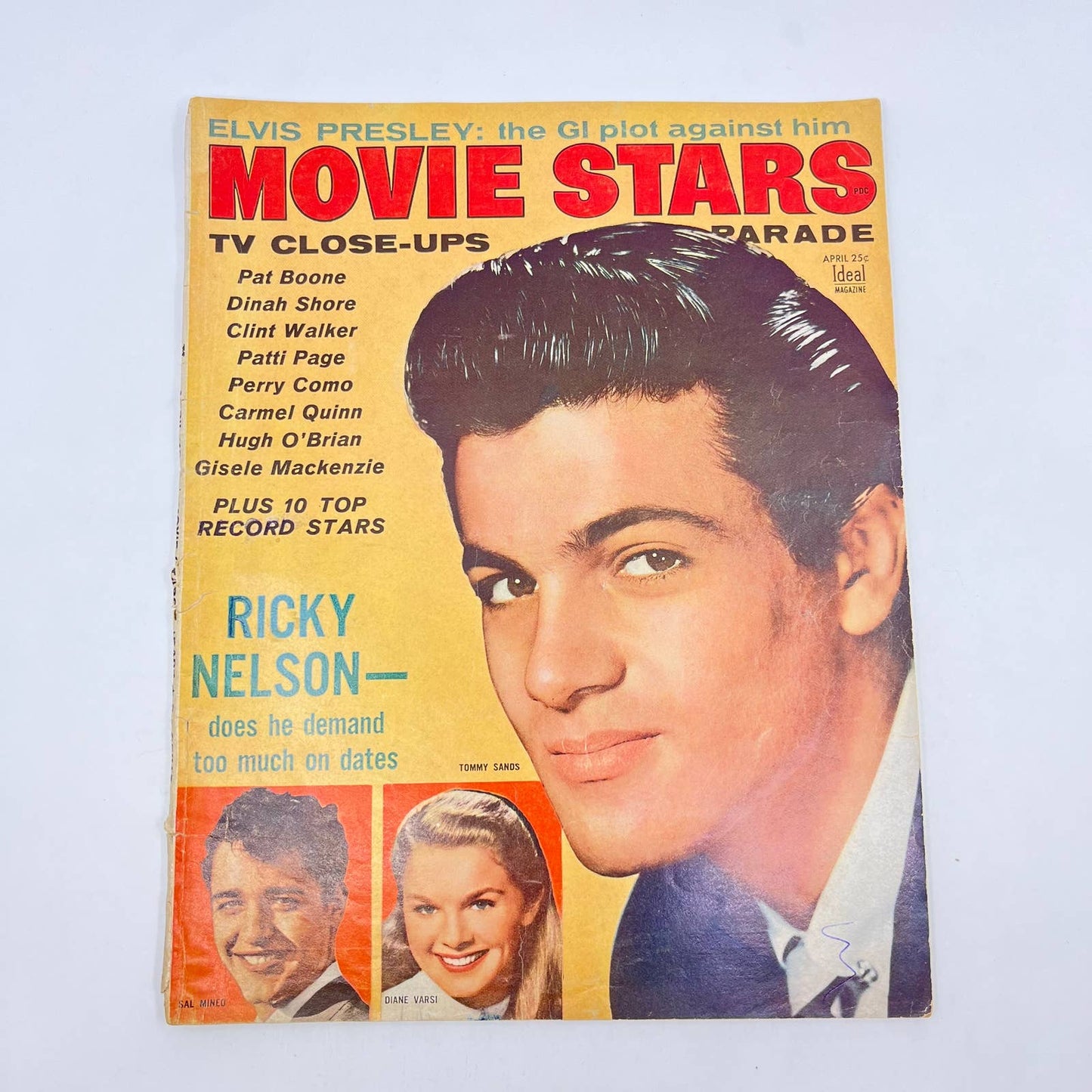 1958 Apr MOVIE STARS PARADE Magazine Ricky Nelson Tommy Sands Elvis Presley TC6