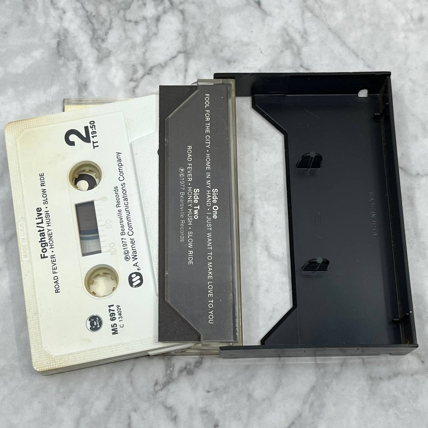 FOGHAT Foghat Live 1977 Bearsville Records Cassette Tape TB5-10