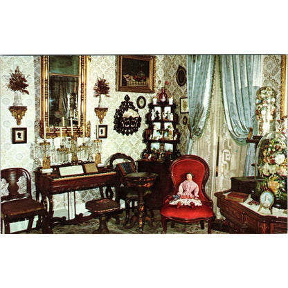 Victorian Parlor Outwater-Scott House Niagara County HS Lockport Postcard PB9