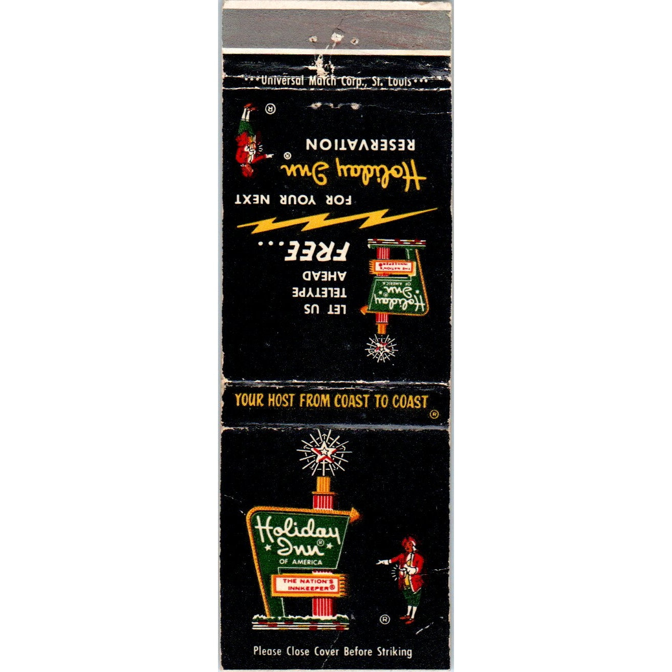 Holiday Inn Bowie MD Advertising Matchbook Cover MM9-8