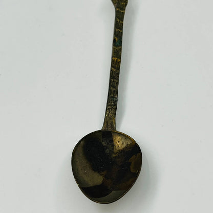 Antique Italian Brass Long Angel Stirring Spoon 7.5” SB3