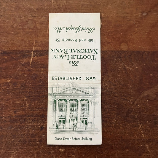 The Tootle Lacy National Bank St. Joseph MO Advertising Matchbook Cover MM11-6