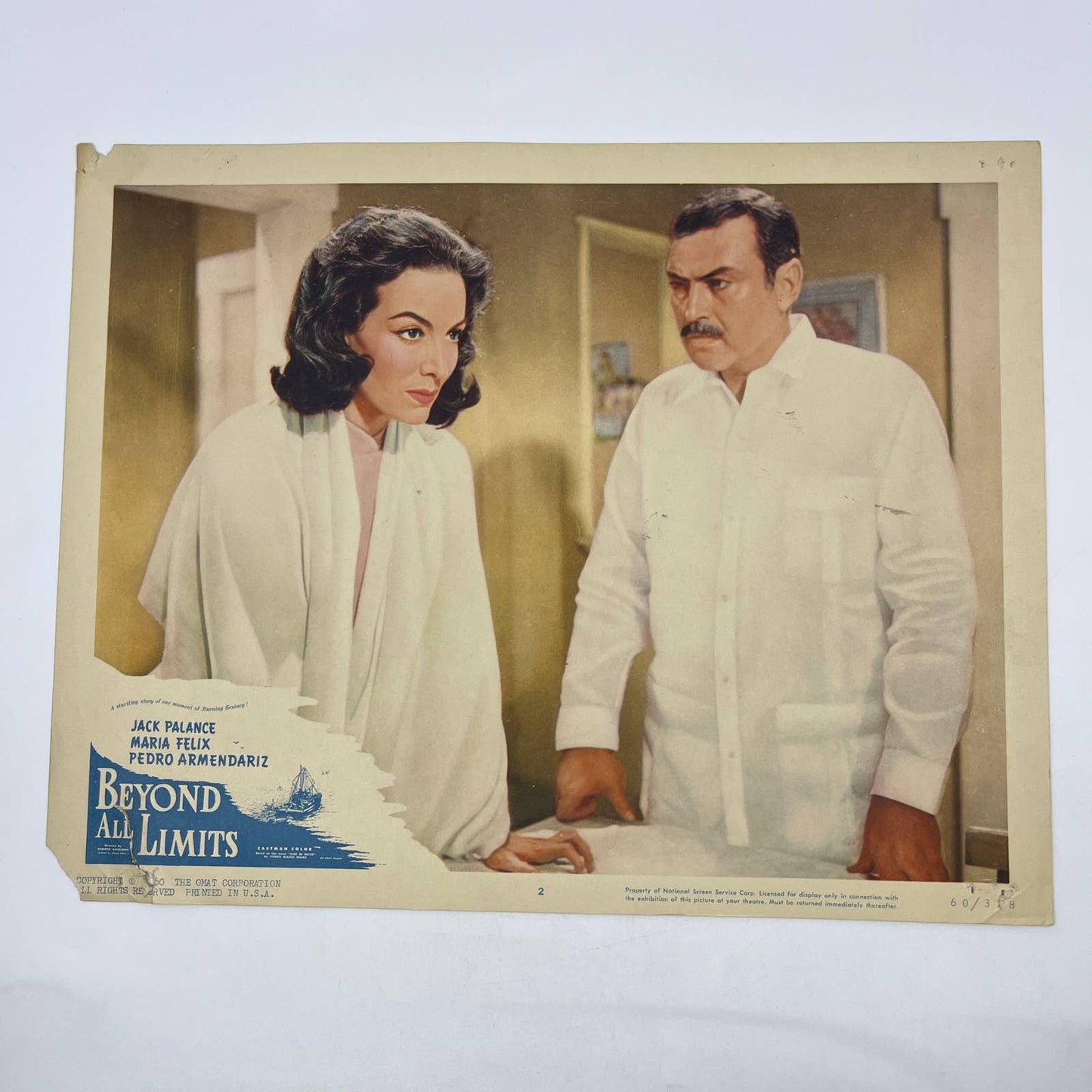 1960 Beyond the Limits Jack Palace Maria Felix Pedro Armendariz Lobby Card FL4