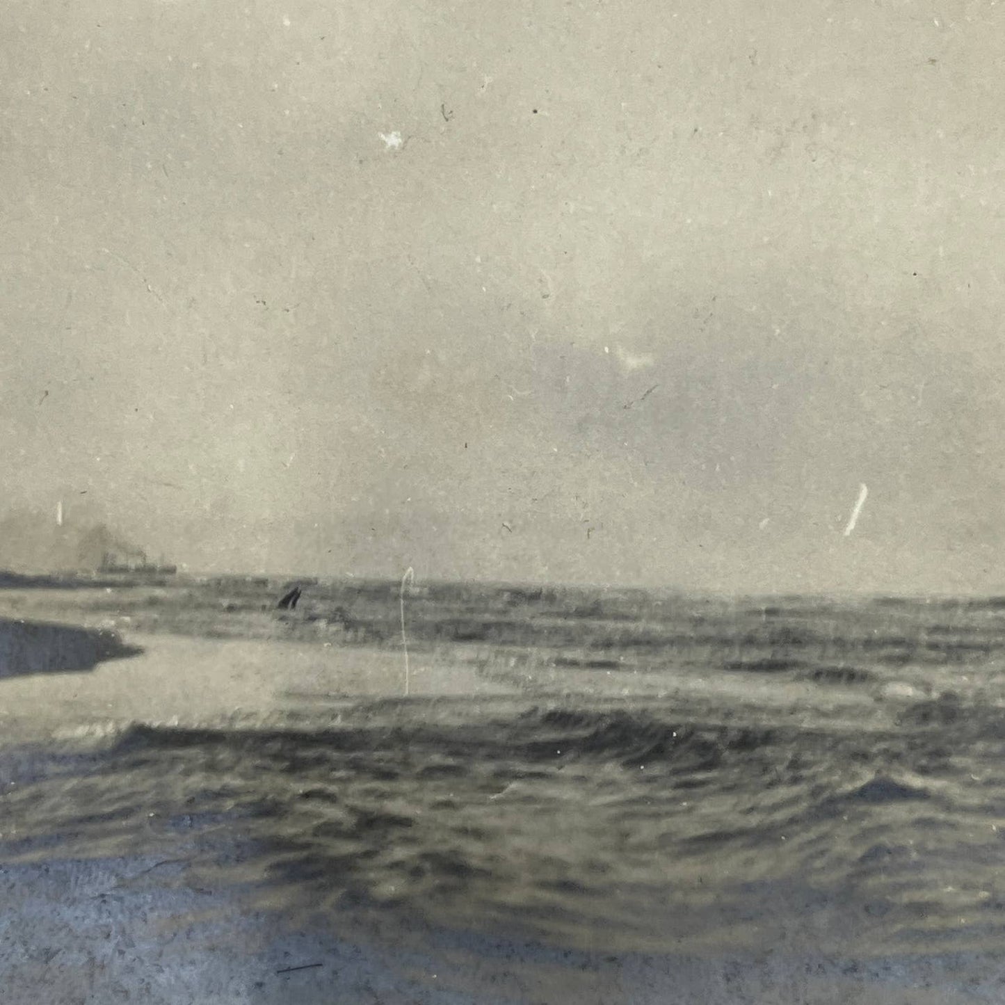 1903 Original Photo Crossing Bar at Tuxpam S.S. Mexico & Barges in Distance AC7