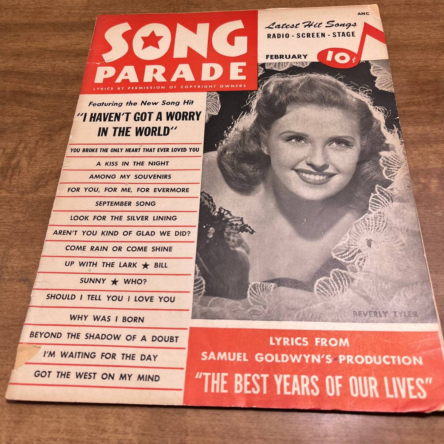 Song Parade Magazine 1947 February Beverly Tyler The Best Years of Our Lives B3