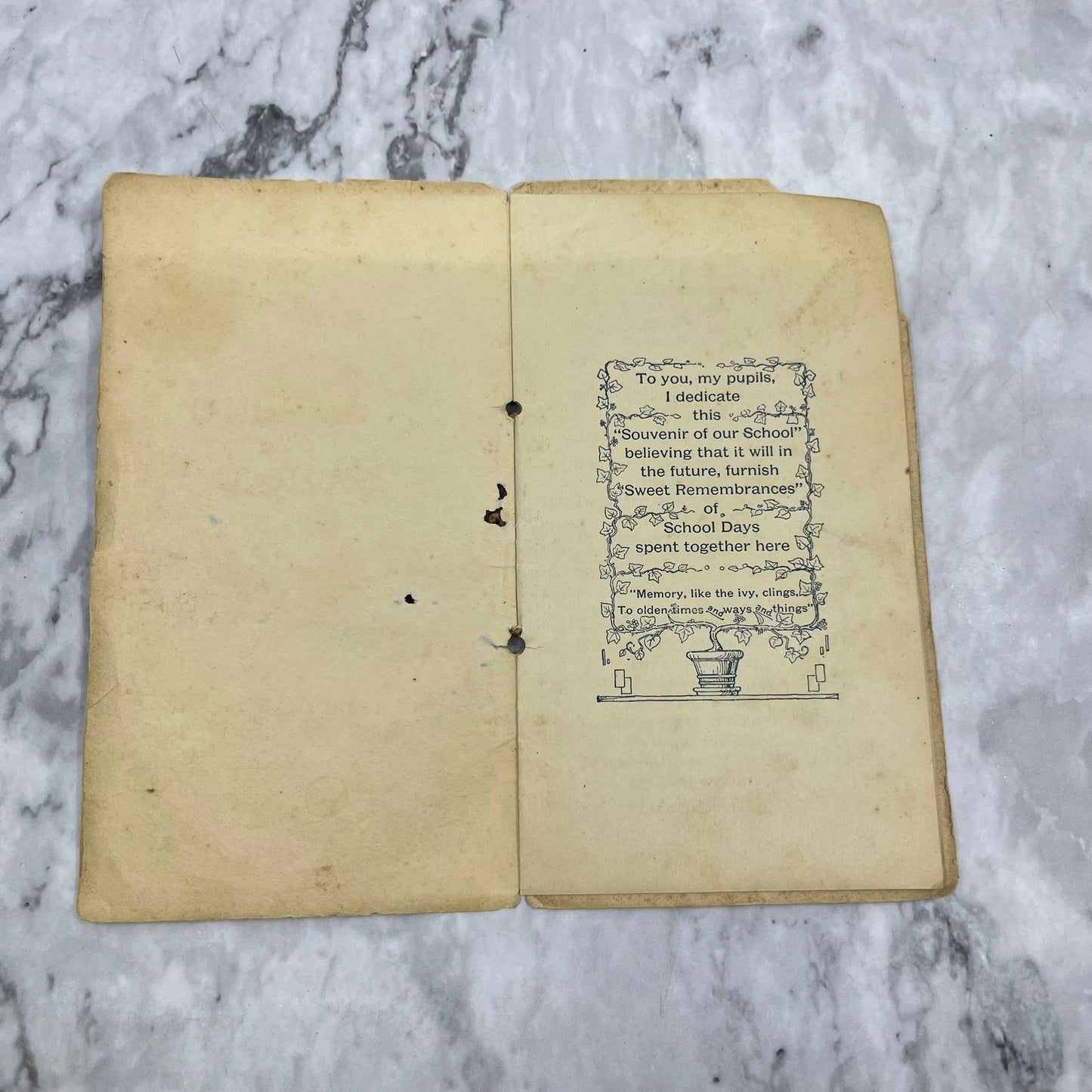 1918 South School Millelacs County School Souvenir Book E.F. Harrington AK3-H2