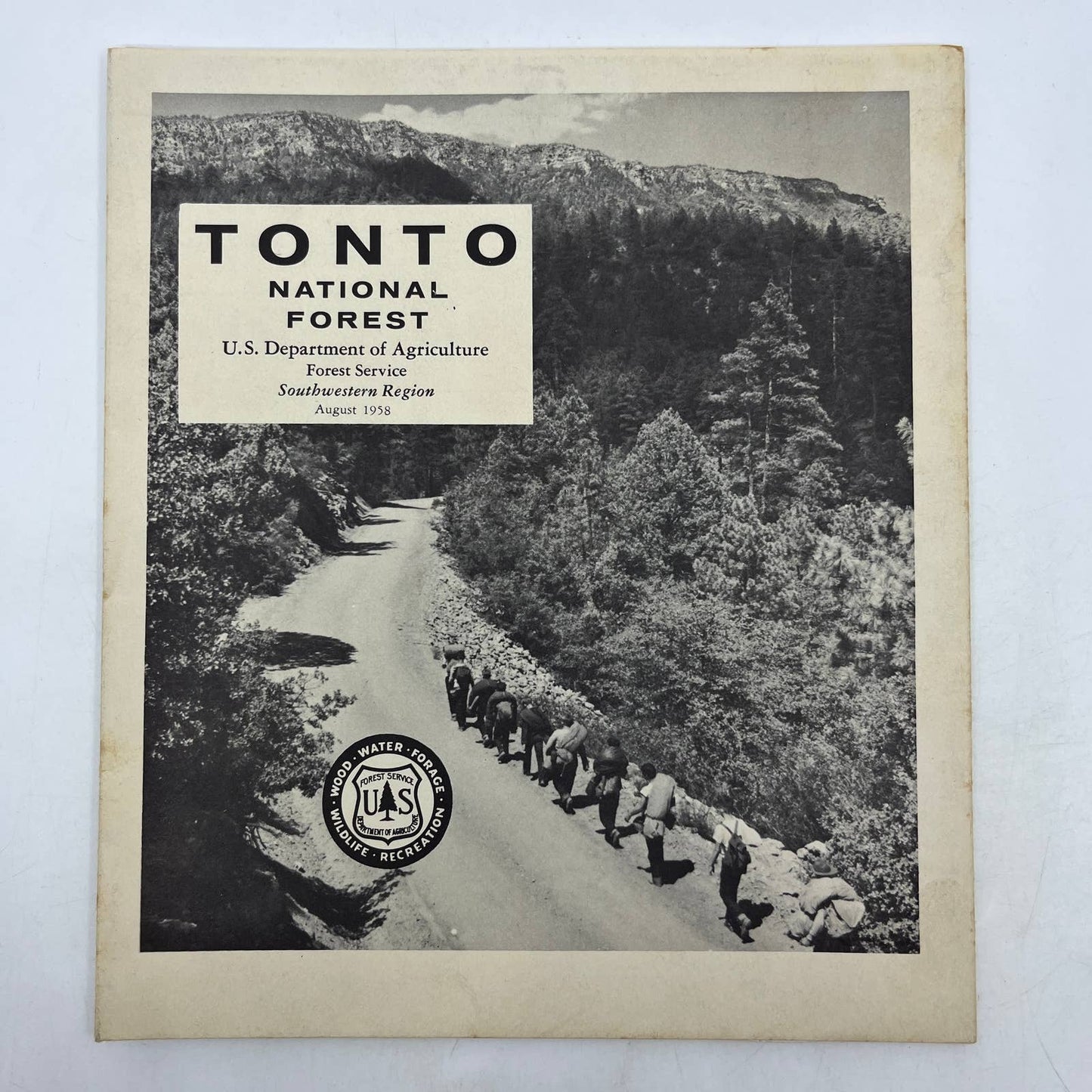 1958 Tonto National Forest Brochure & Map Arizona TH7