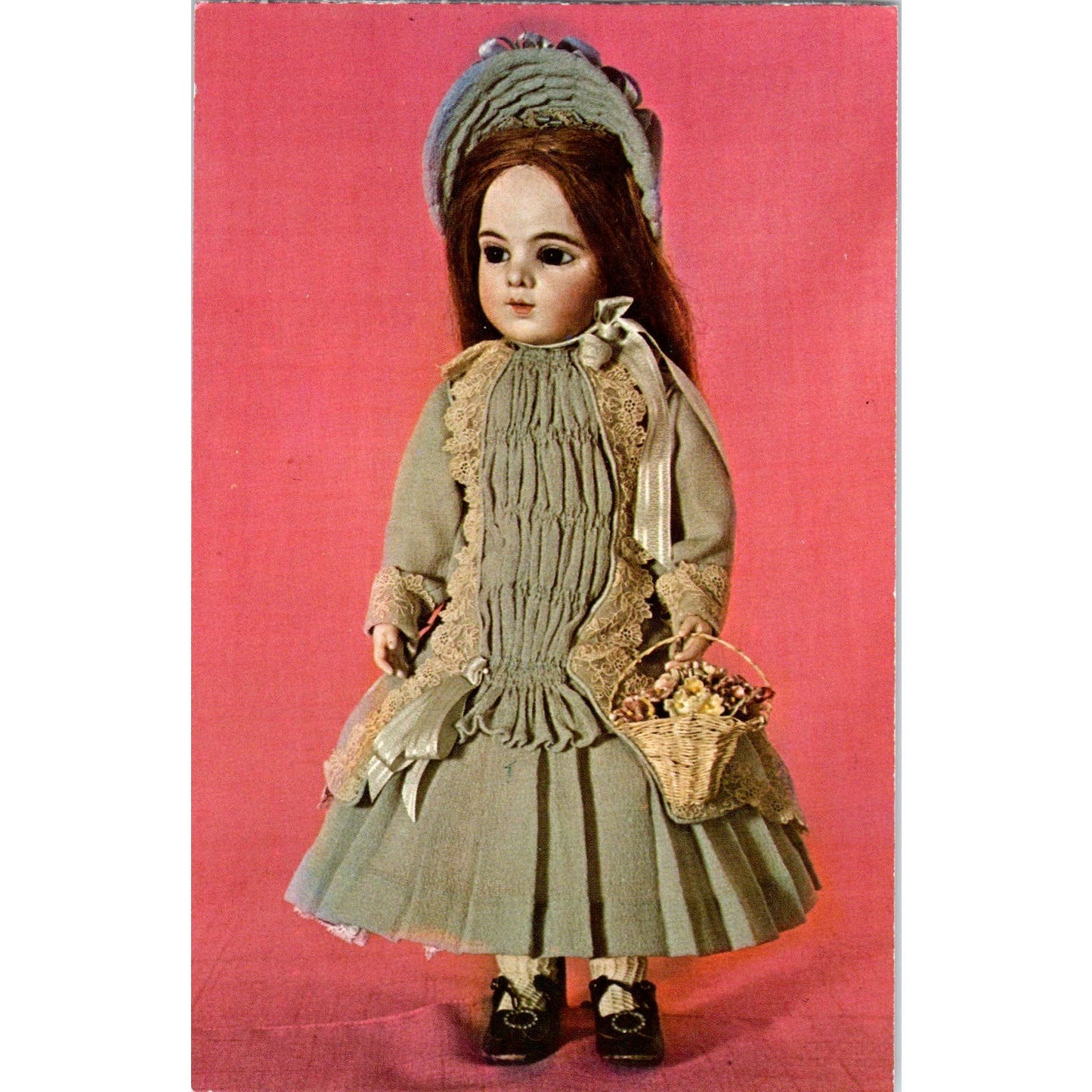 Bru Jne Bisque Head Doll Art Studio 1971 Original Postcard PB6