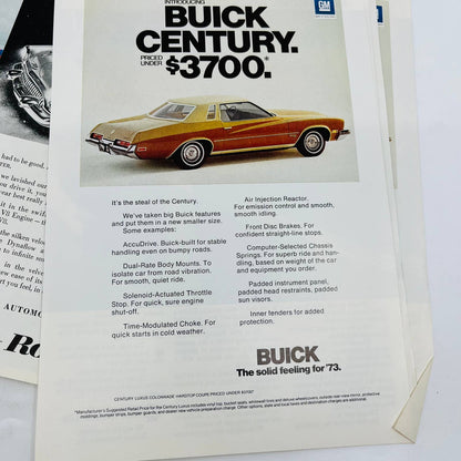 1960s-70s Huge Stack of BUICK Ads From Magazines BA1