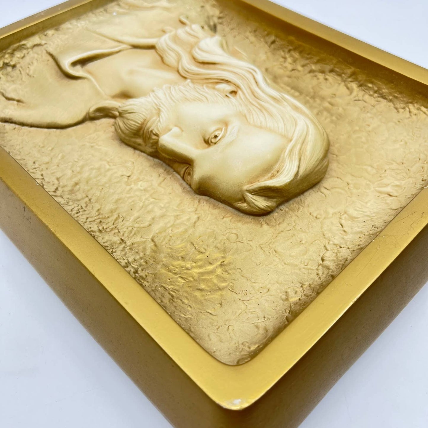 1959 Chalkware Jesus 3D Messiah Relief by Victor Creative Arts Inc. 8.5x11” TE6