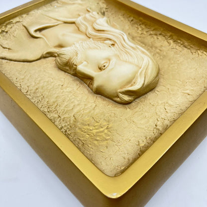 1959 Chalkware Jesus 3D Messiah Relief by Victor Creative Arts Inc. 8.5x11” TE6