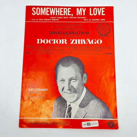 1966 Sheet Music Somewhere, My Love Dr. Zhivago Ray Conniff V43-1