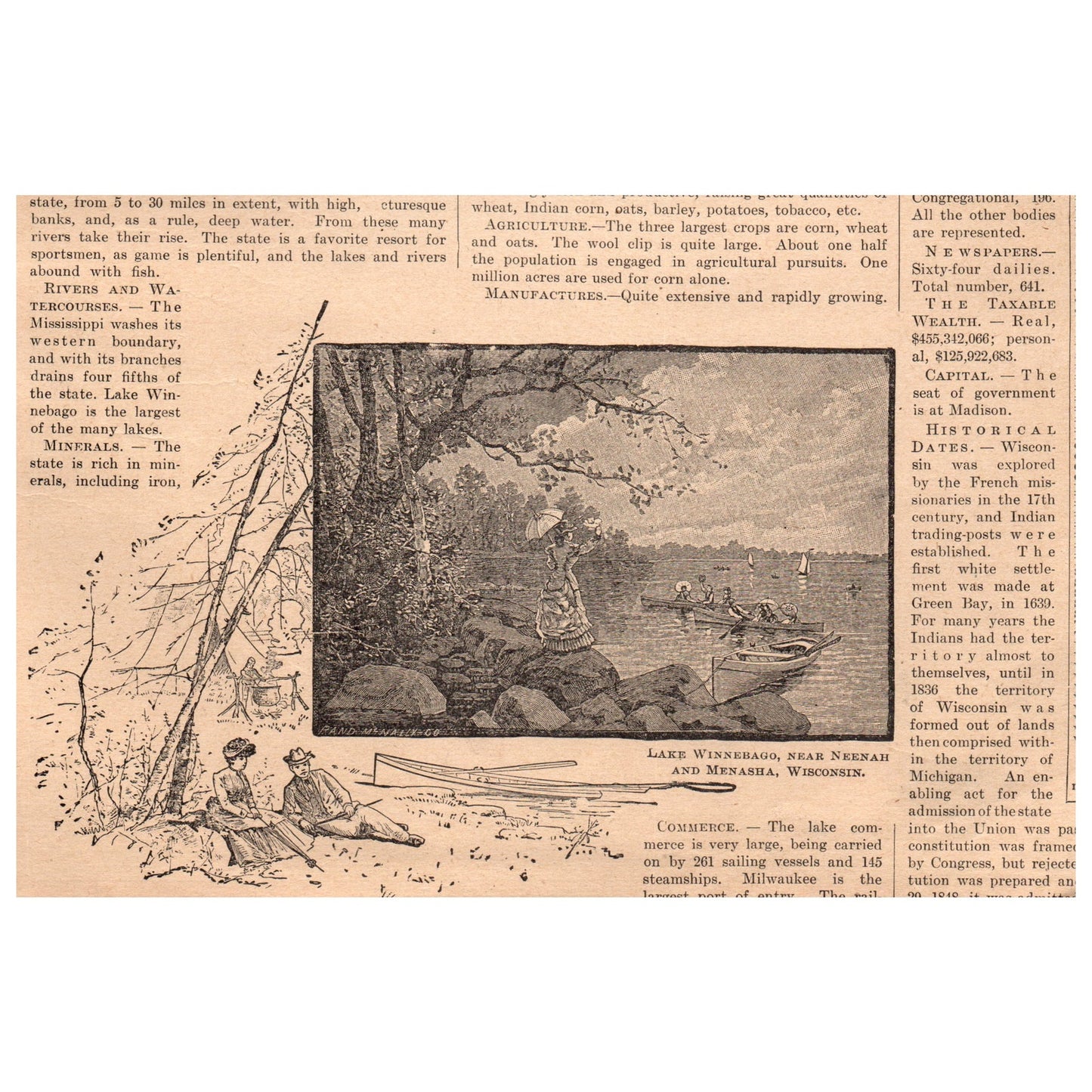 Jack's Narrows in the Alleghany Mountains 5x8" Original Engraving 1899 AK5-18