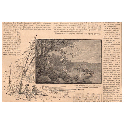 Jack's Narrows in the Alleghany Mountains 5x8" Original Engraving 1899 AK5-18