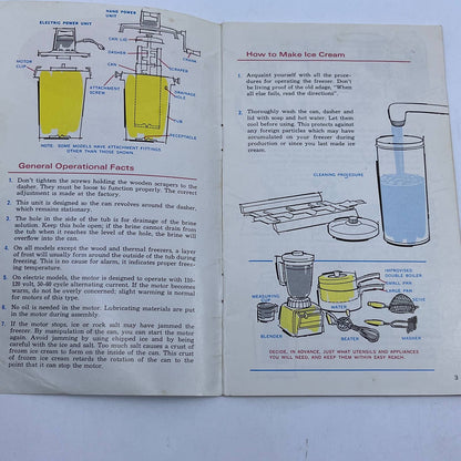 1969 Old Fashioned Ice Cream Recipe Book Pamphlet Sears Roebuck Co. Vintage TG6