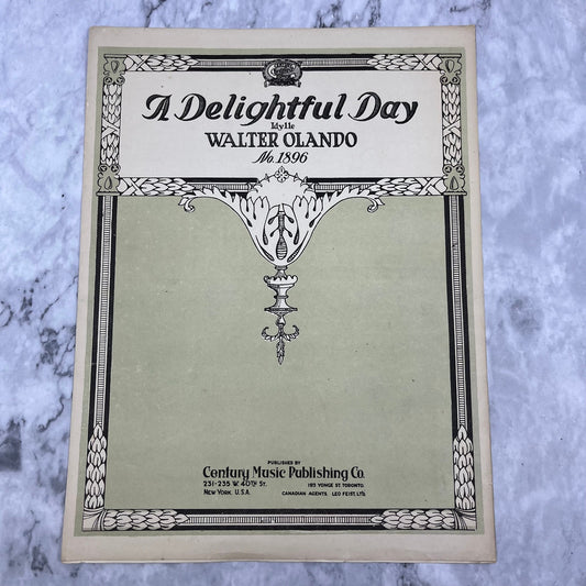 1918 Sheet Music -  A Delightful Day - Idylle by Walter Orlando No. 1896 V39-4