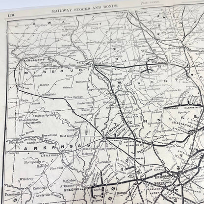 1910 Map Railway Stocks and Bonds Map of the Southern Railway Co System FL3