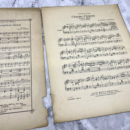 Charme D'Amour Love's Spell Edwin F. Kendall Mlle Dazie 1907 Sheet Music TK2-SM
