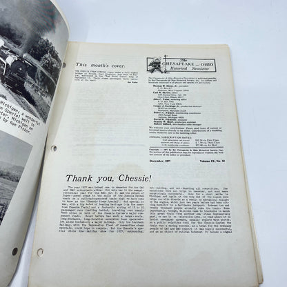 1977 Dec Chesapeake and Ohio Historical Newsletter C&O RR Thomas Dixon WV M1-2