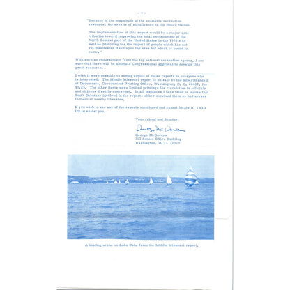 Senator George McGovern Reports Newsletter June 1968 Original TK1-P7