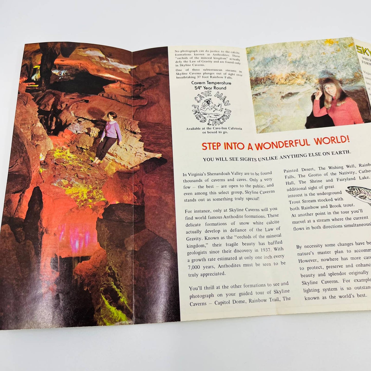 1970s Skyline Caverns Front Royal VA Brochure SC1