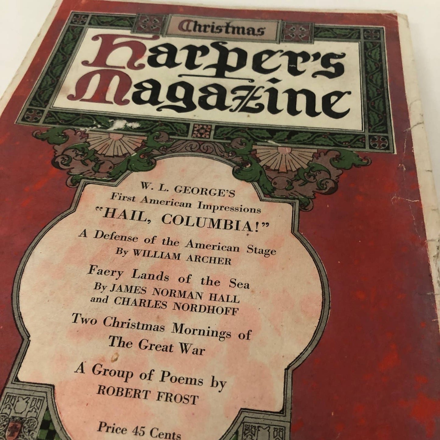 Harpers Monthly Magazine December 1920 Christmas Robert Frost Poems Many Ads