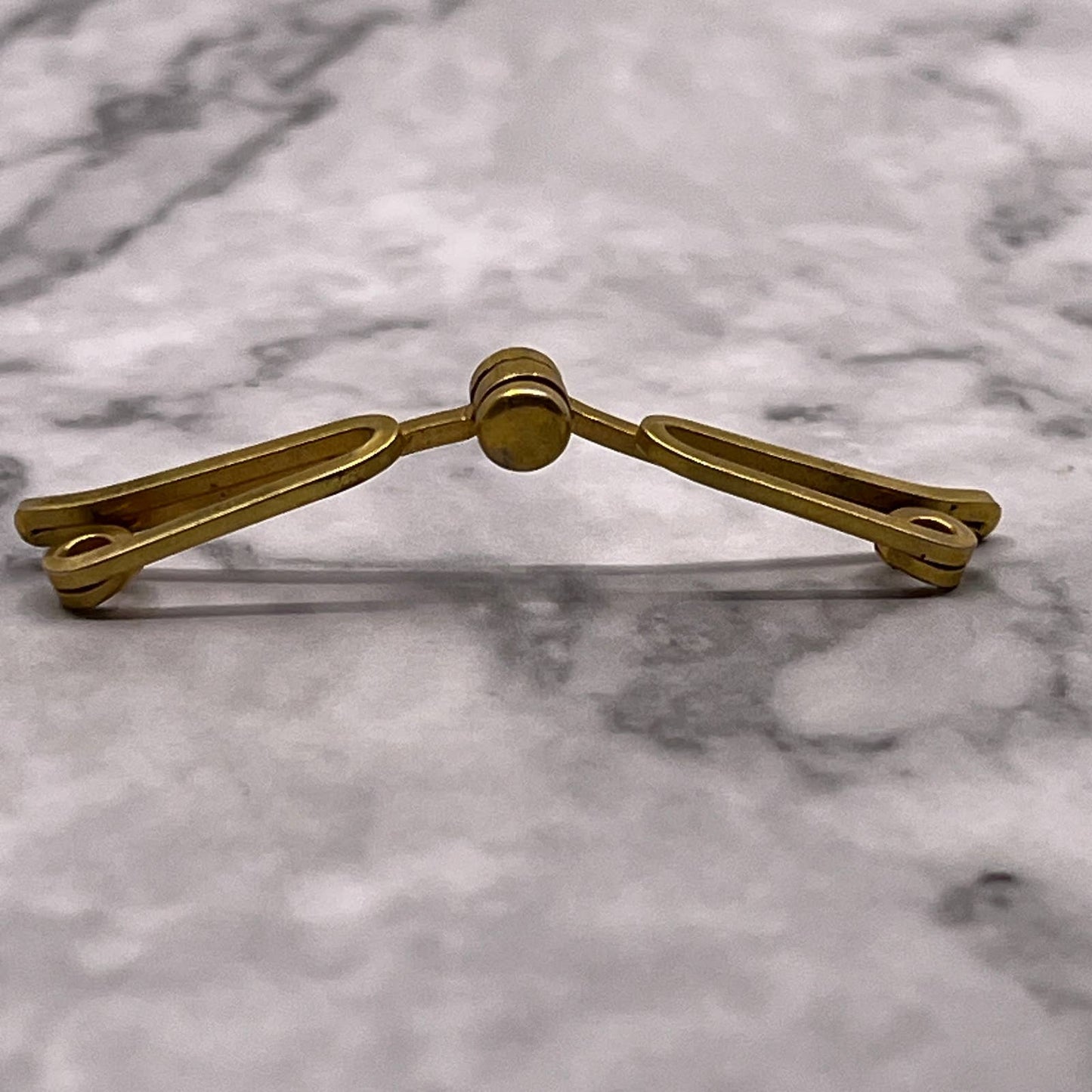 Vintage Gold Tone Swank Movable Tie Clip Bar Clasp SA2