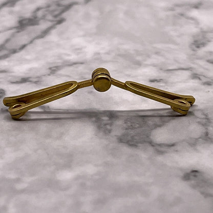 Vintage Gold Tone Swank Movable Tie Clip Bar Clasp SA2