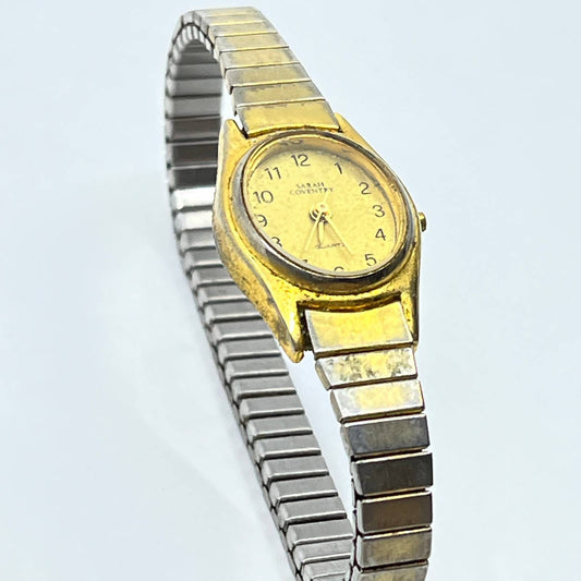 Sarah Coventry Quartz Women's Watch Wristwatch Gold Tone Steel Flex Band SD5