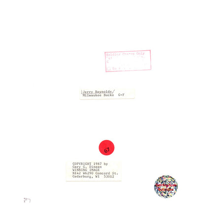 1987 Press Photo Basketball NBA Milwaukee Bucks Jerry Reynolds 8x10" AD3