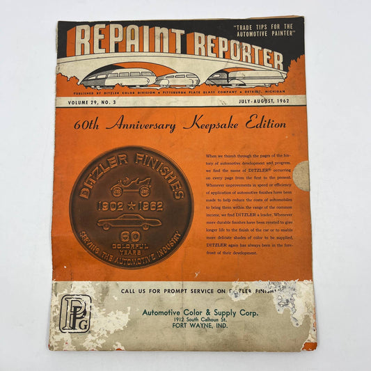 1962 Repaint Reporter Ditzler Color Division Automotive Paint Newsletter AC2