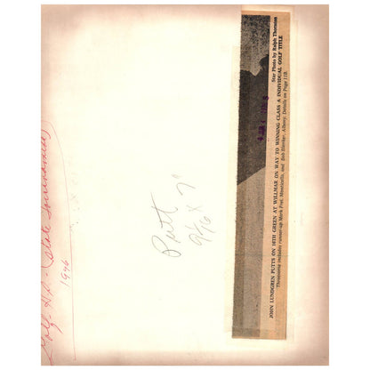 1976 Original Press Photo Golf John Lundgren Putt 16th Green Wilmar 8x10" AD2