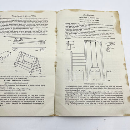1946 Home Play and Play Equipment for the Preschool Child Booklet L4-6