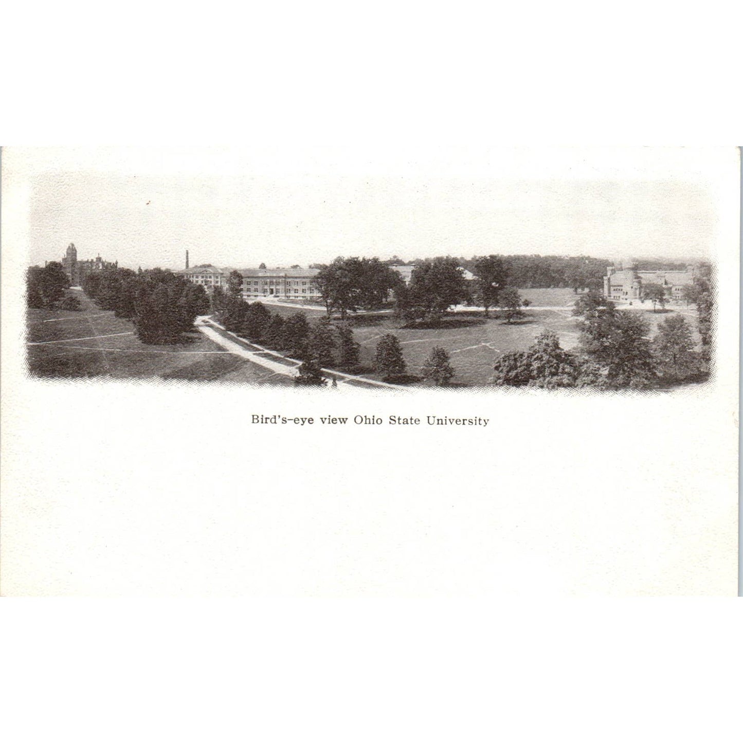 Antique Postcard Bird's-Eye View of Ohio State University Columbus Ohio TD9