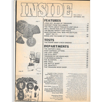 Treasure Magazine - Treasure Hunting Mining Metal Detecting Sept 1978 M4