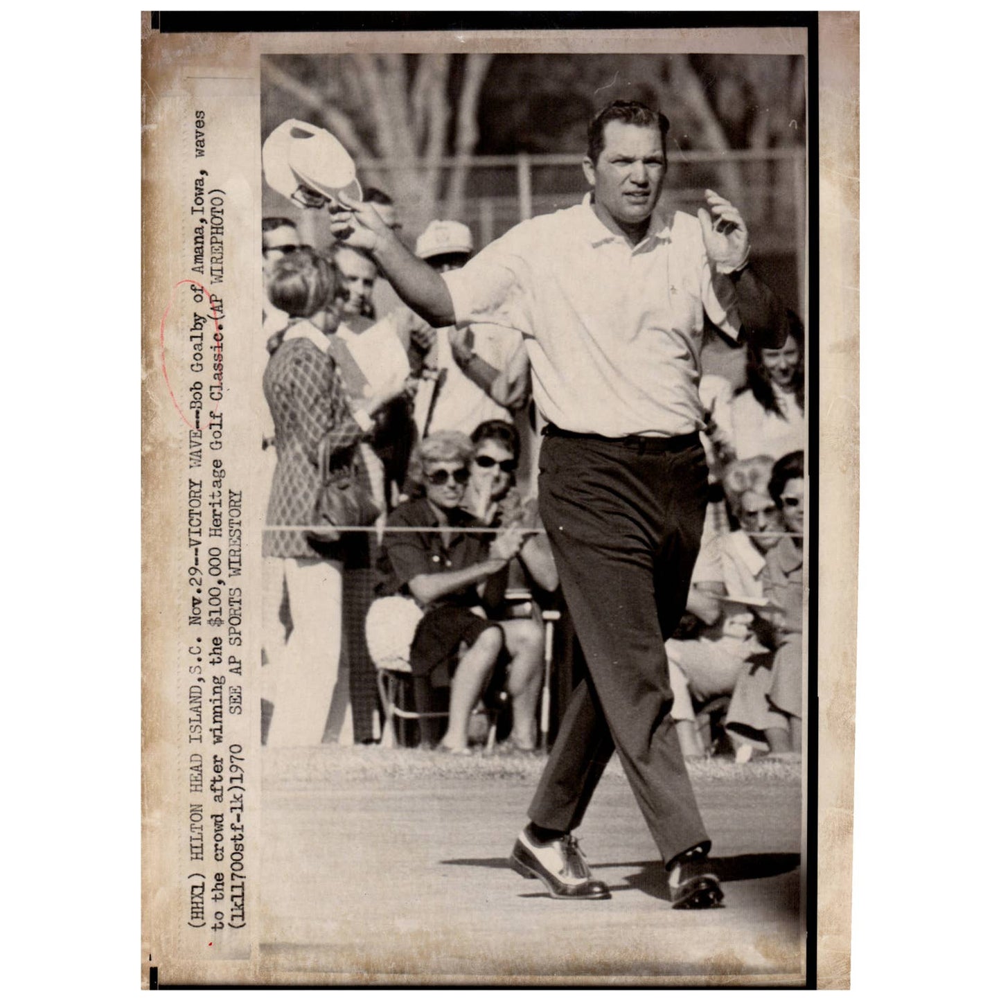 1970 Press Photo Golf Bob Goalby Wins Heritage Golf Classic 8x10" AD2