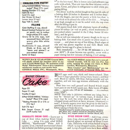 1941 WWII Betty Crocker Recipe Leaflet - Military Christmas Cookies SE4