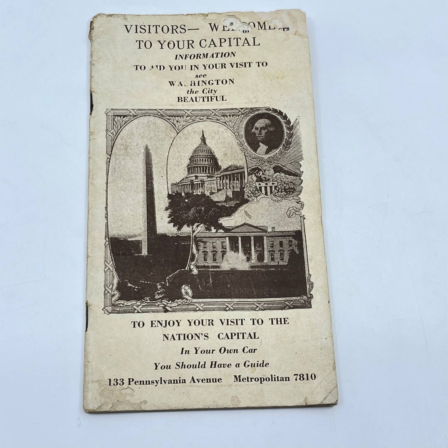 1930s Washington D.C. Visitors Tourist Guide Booklet TF9