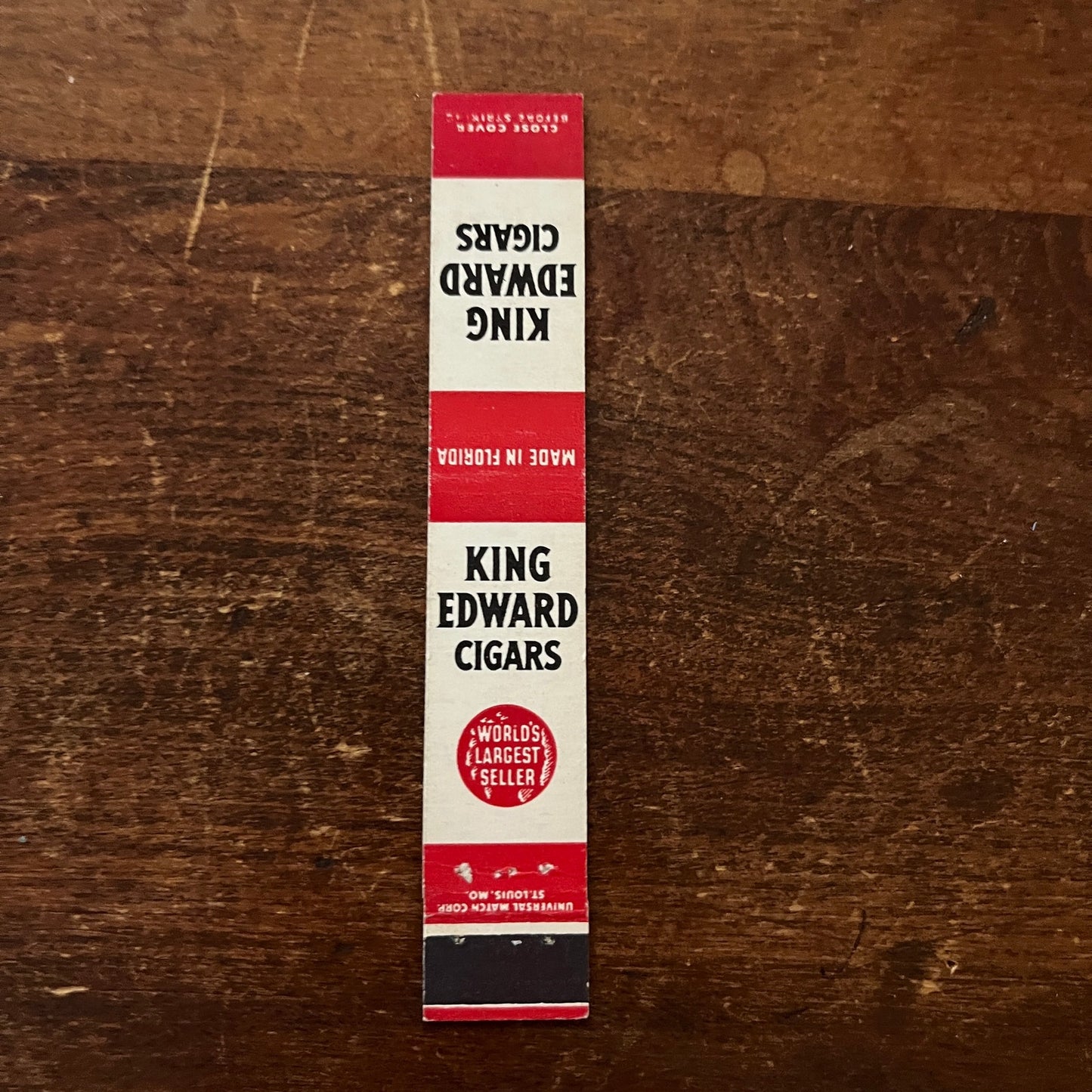 King Edward Cigars Slim Advertising Matchbook Cover MM11-5