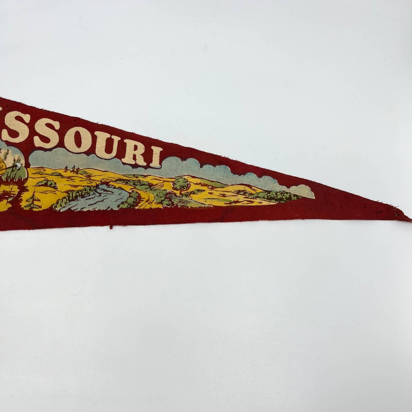 1940s Show Me State Missouri Souvenir Felt Pennant 25” TF5